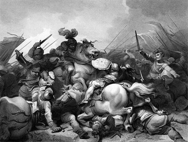 "Battle of Bosworth Field" painting by Philip James de Loutherbourg