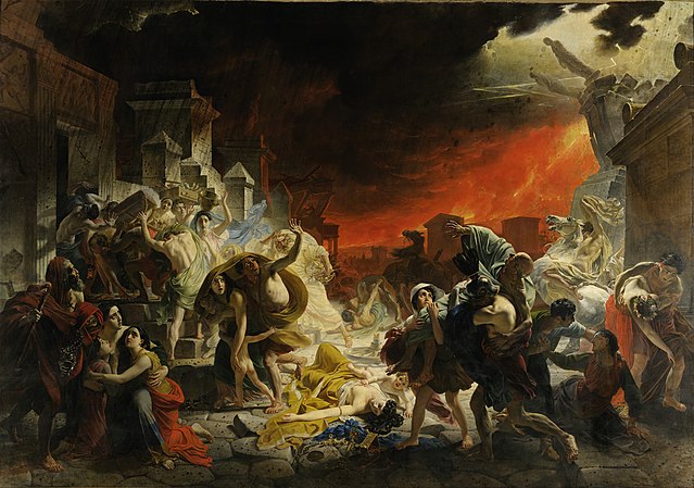 "The Last Day of Pompeii" painting by Karl Bryullov