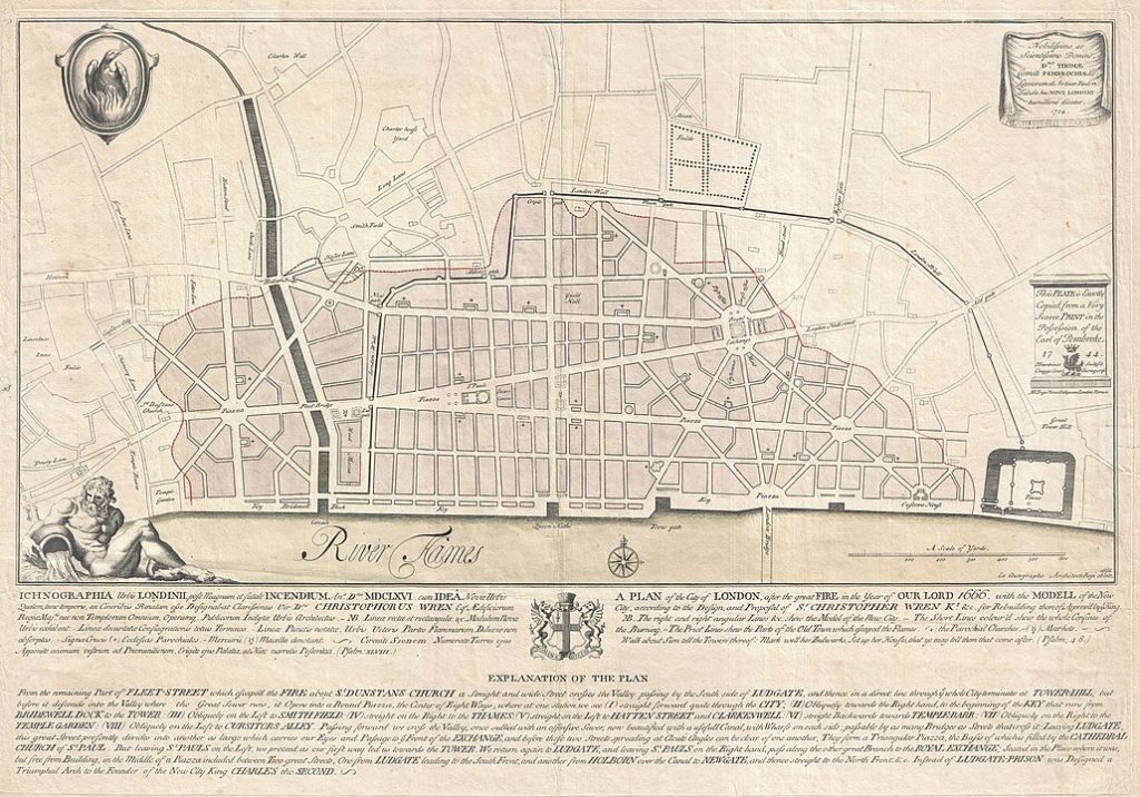 "A Plan of the City of London" by Christopher Wren