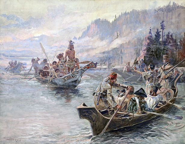 "Lewis and Clark on the Lower Columbia" painting