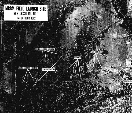 U-2 reconnaissance photo of Cuban missile bases