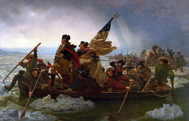 "Washington Crossing the Delaware" painting by Emanuel Leutze