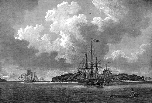 "The Voyage of Governor Phillip to Botany Bay" Illustration