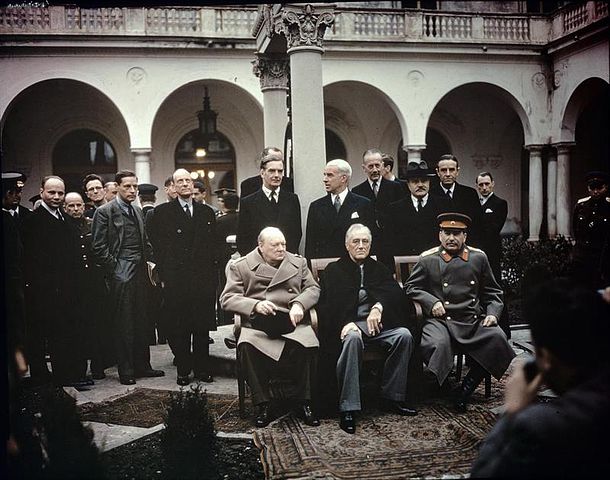 Photo of the Big Three at the Yalta Conference