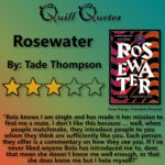 Rosewater by Tade Thompson, 3 stars, Quote