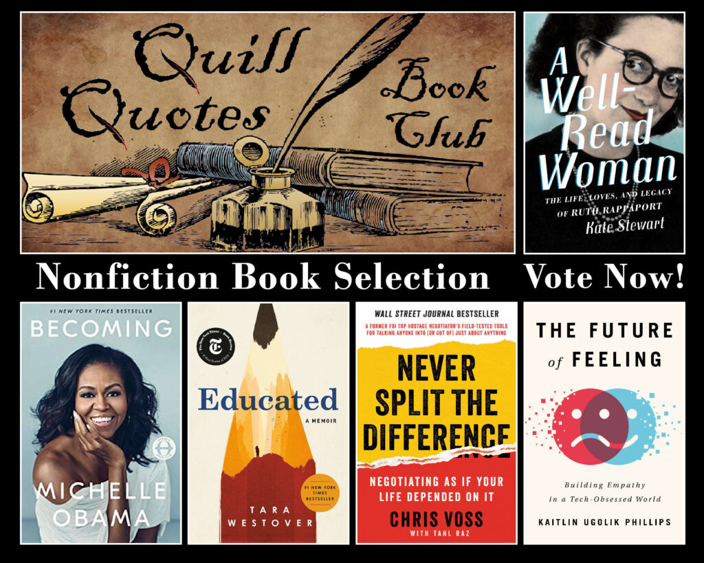 Quill Quotes Book Club Nonfiction Book Selection Vote