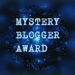 Mystery Blogger Award on starry background