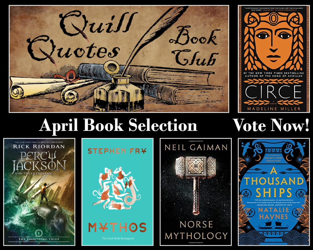 Quill Quotes Book Club April Book Selection Vote Now