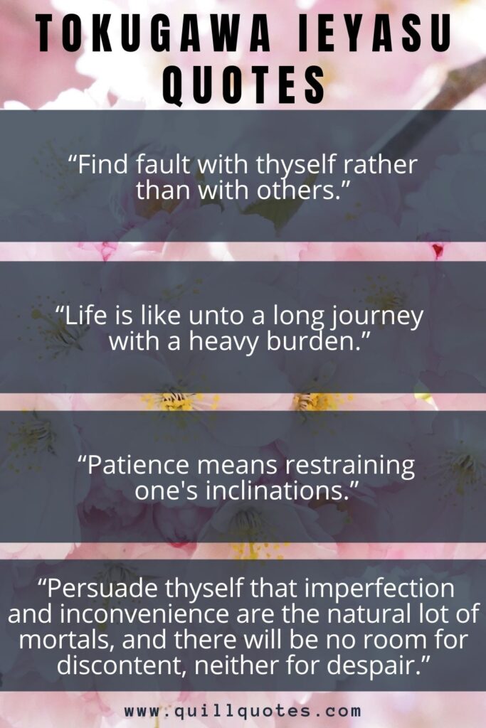 Tokugawa Ieyasu Quotes