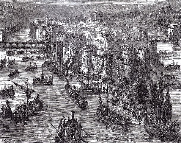 "Viking Siege of Paris" drawing