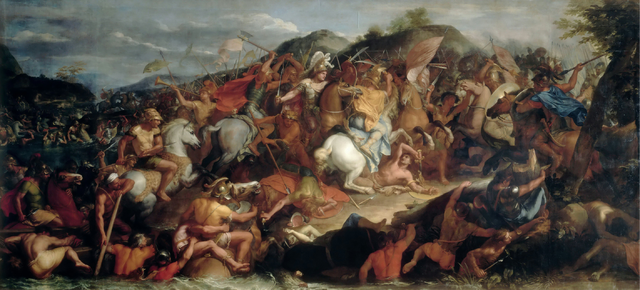 "The Battle of the Granicus River" painting by Charles Le Brun