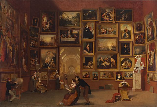 "The Gallery of the Louvre" painting by Samuel Morse