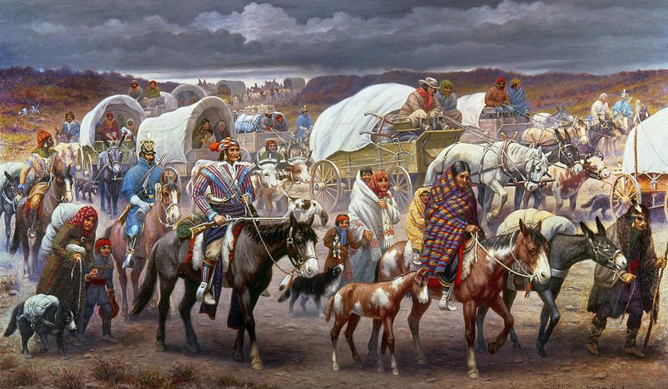 "The Trail of Tears" painting by Robert Lindneux