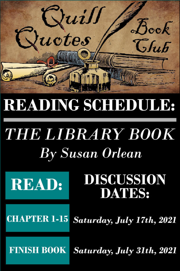 The Library Book by Susan Orlean Reading Schedule